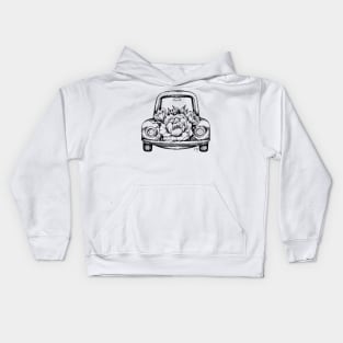 Floral Vintage Car I Kids Hoodie